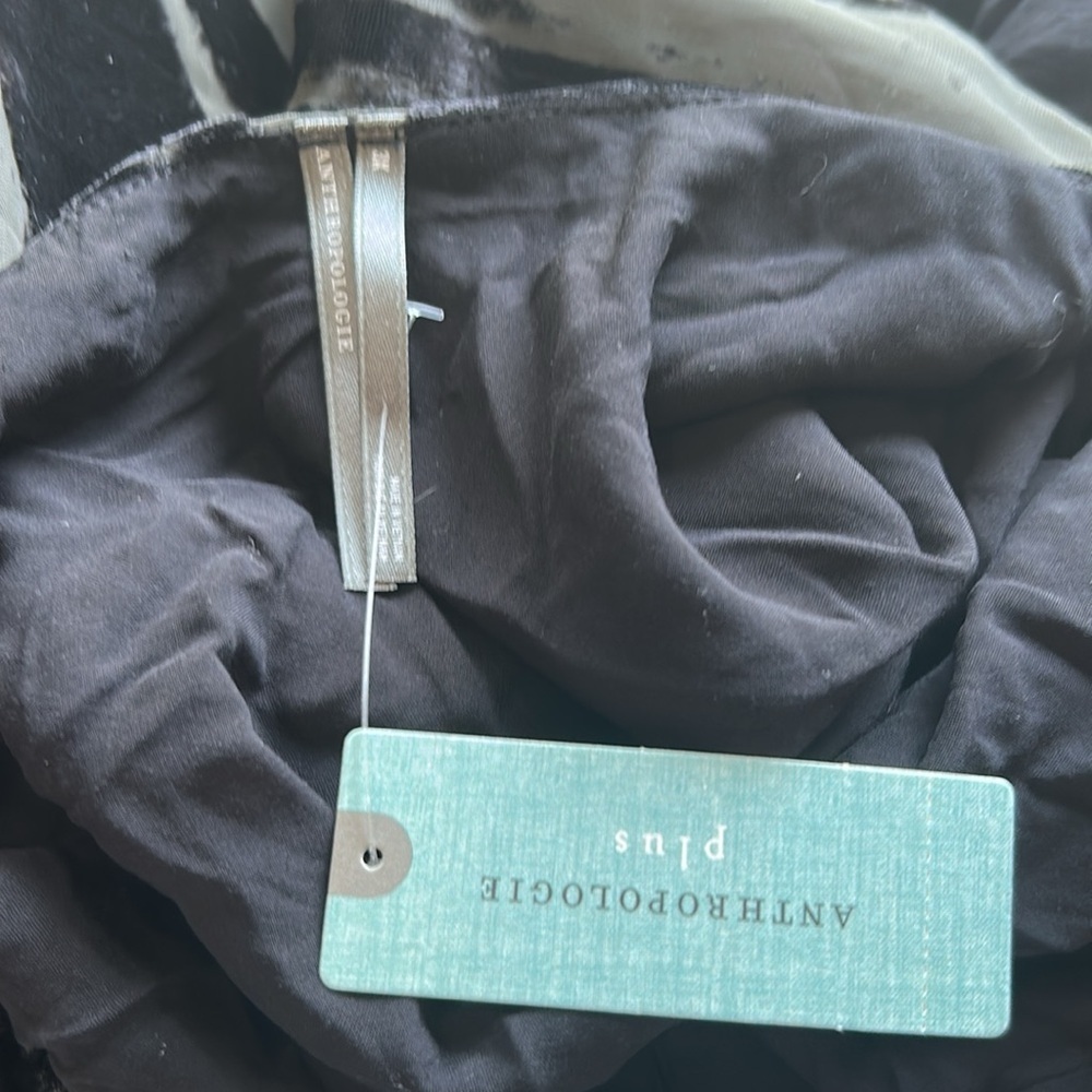 Anthropologie Cowl Neck Slip Dress Midi Black Velvet Burnout Lace Sz 3X NEW - Picture 12 of 14